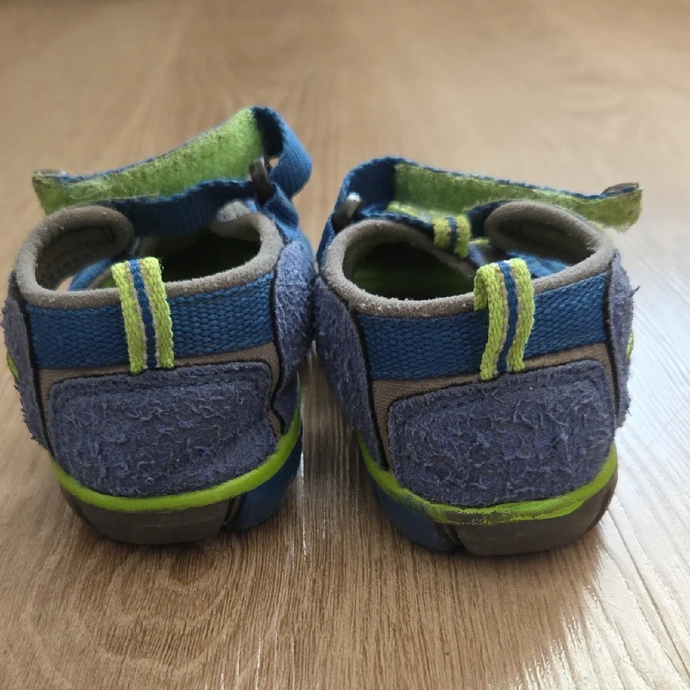 Keen Kids Blue and Lime Green Sport Sandals